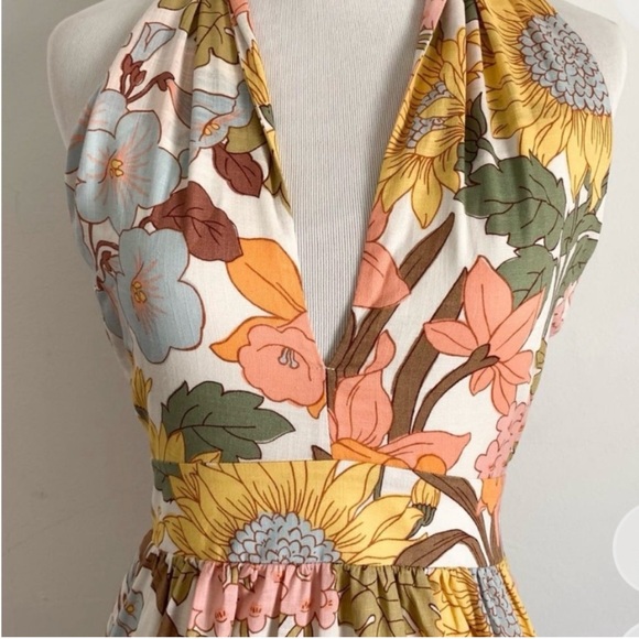 Sezane Billie Dress 70s Boho Floral sz34 - Picture 3 of 11